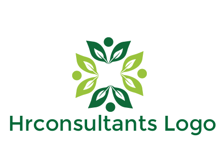 leaves with circle rotating forming square