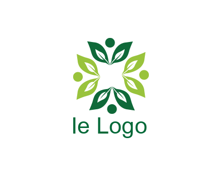 leaves with circle rotating forming square