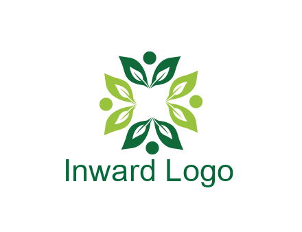 leaves with circle rotating forming square