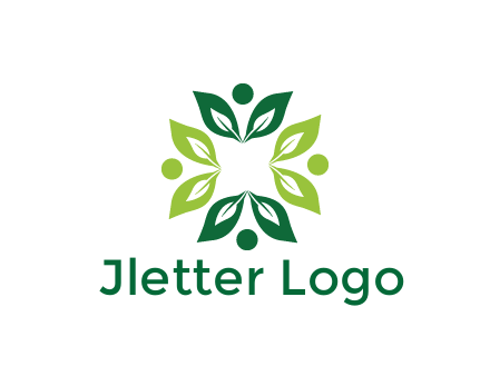 leaves with circle rotating forming square