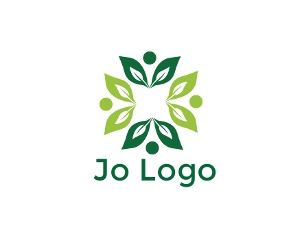 leaves with circle rotating forming square