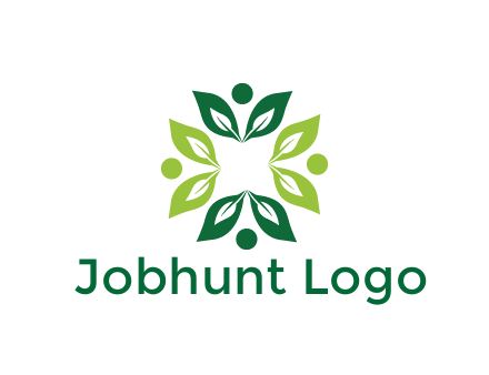 leaves with circle rotating forming square
