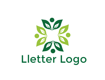 leaves with circle rotating forming square