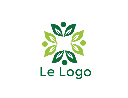 leaves with circle rotating forming square