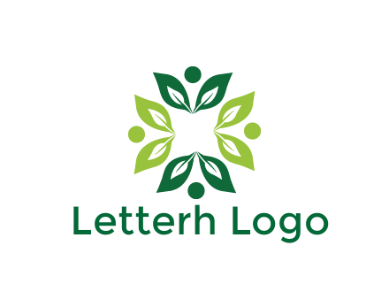 leaves with circle rotating forming square