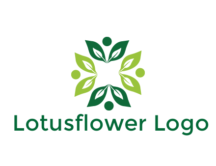 leaves with circle rotating forming square