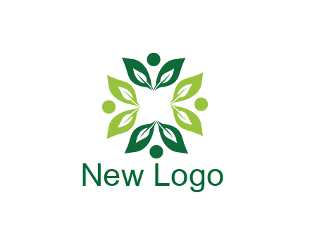 leaves with circle rotating forming square