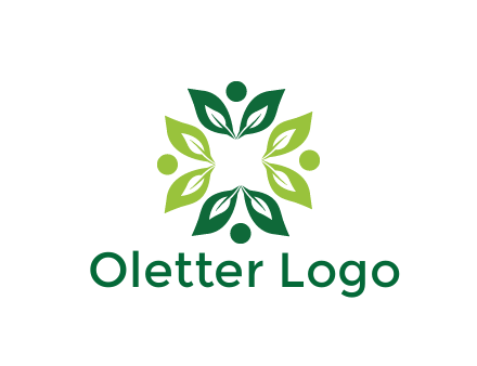 leaves with circle rotating forming square