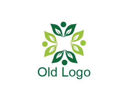 leaves with circle rotating forming square