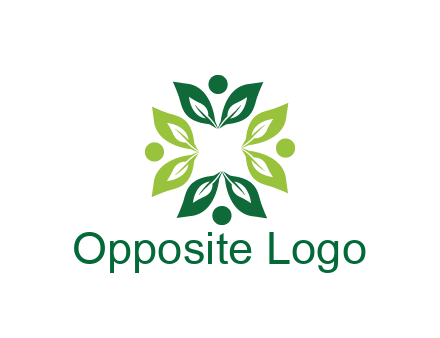 leaves with circle rotating forming square