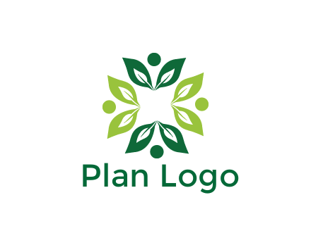 leaves with circle rotating forming square