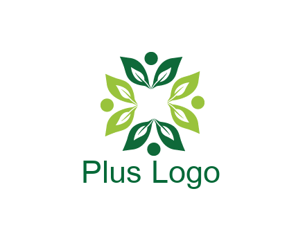 leaves with circle rotating forming square