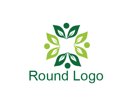 leaves with circle rotating forming square