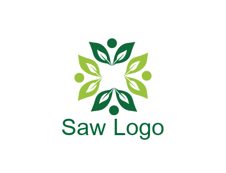 leaves with circle rotating forming square
