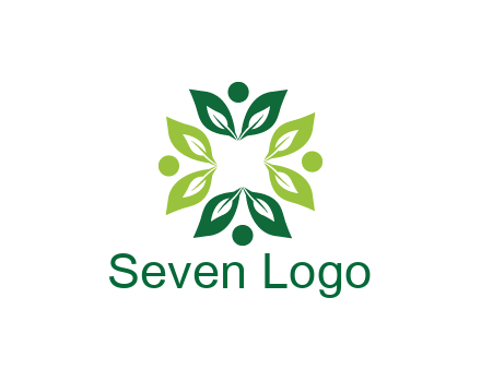 leaves with circle rotating forming square