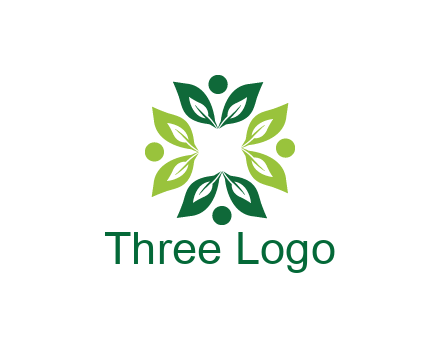 leaves with circle rotating forming square