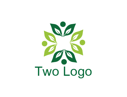 leaves with circle rotating forming square