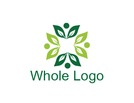 leaves with circle rotating forming square