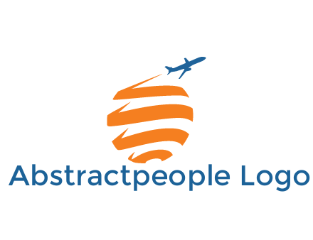 stripes forming circle with airplane