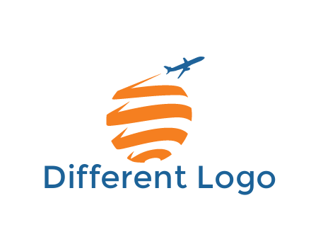 stripes forming circle with airplane