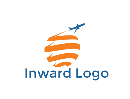 stripes forming circle with airplane