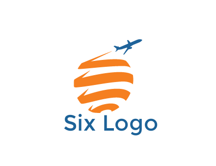 stripes forming circle with airplane
