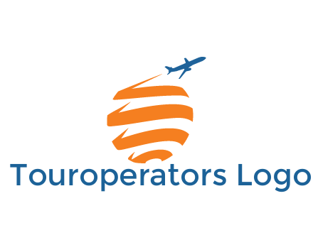 stripes forming circle with airplane