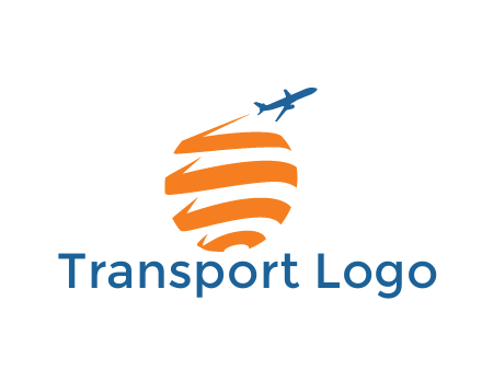 stripes forming circle with airplane