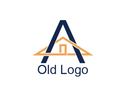line art house intertwining with letter A