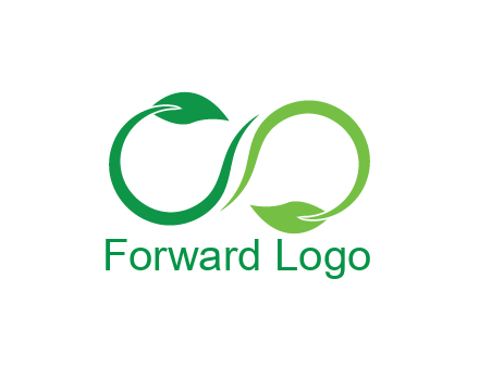 infinity sign from leaves