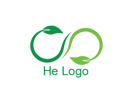 infinity sign from leaves