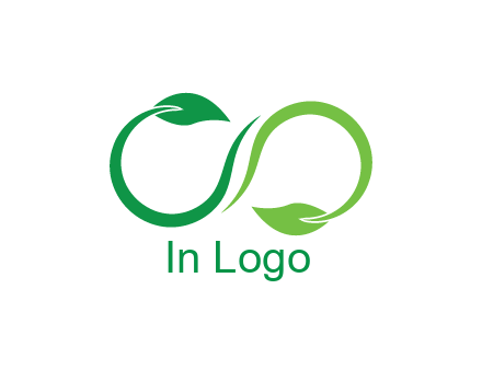 infinity sign from leaves