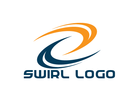 swooshes forming swirl pattern