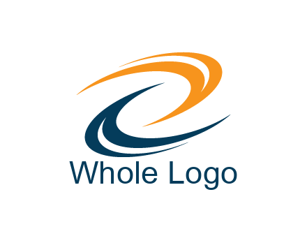 swooshes forming swirl pattern