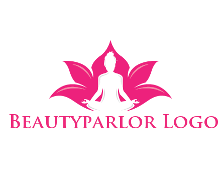 negative spacing meditating girl in lotus