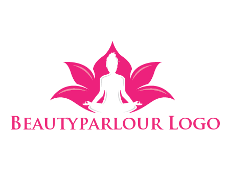 negative spacing meditating girl in lotus