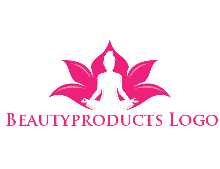 negative spacing meditating girl in lotus