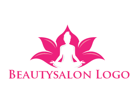 negative spacing meditating girl in lotus