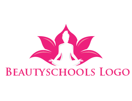 negative spacing meditating girl in lotus