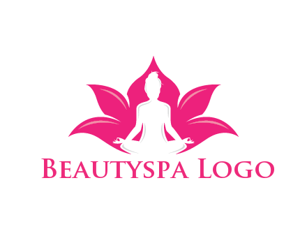 negative spacing meditating girl in lotus