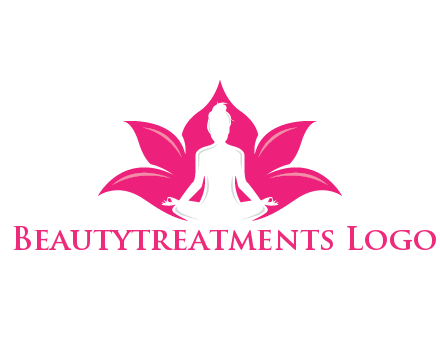 negative spacing meditating girl in lotus
