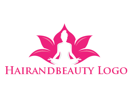 negative spacing meditating girl in lotus