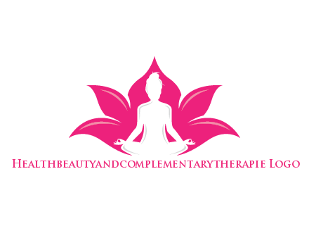 negative spacing meditating girl in lotus