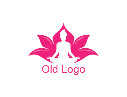 negative spacing meditating girl in lotus