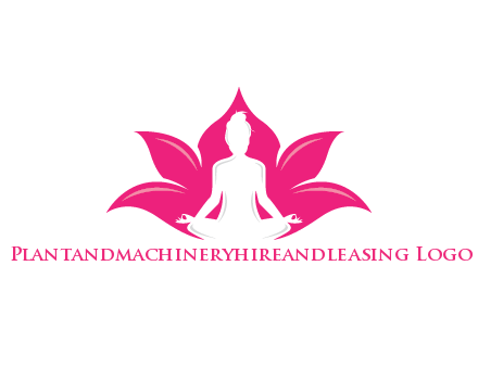 negative spacing meditating girl in lotus