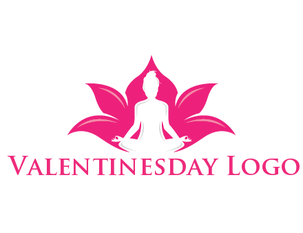 negative spacing meditating girl in lotus