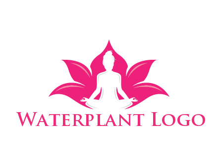 negative spacing meditating girl in lotus