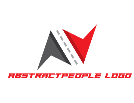 arrows with dotted line in between forming road