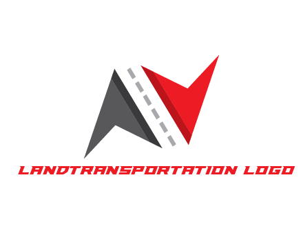 arrows with dotted line in between forming road