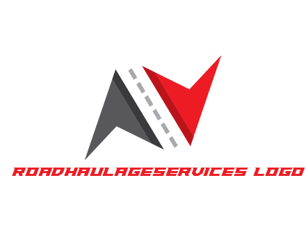 arrows with dotted line in between forming road